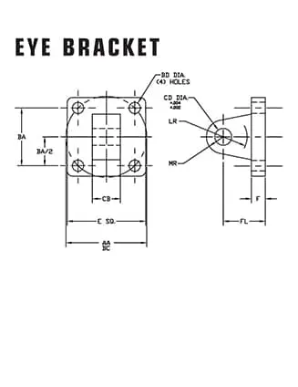 Cylinder eye bracket accessory