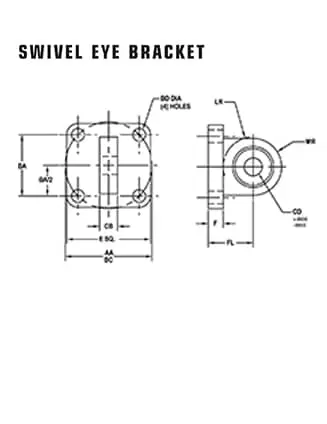 Cylinder swivel eye bracket accessory