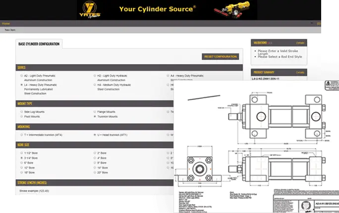 Product configurator screenshots